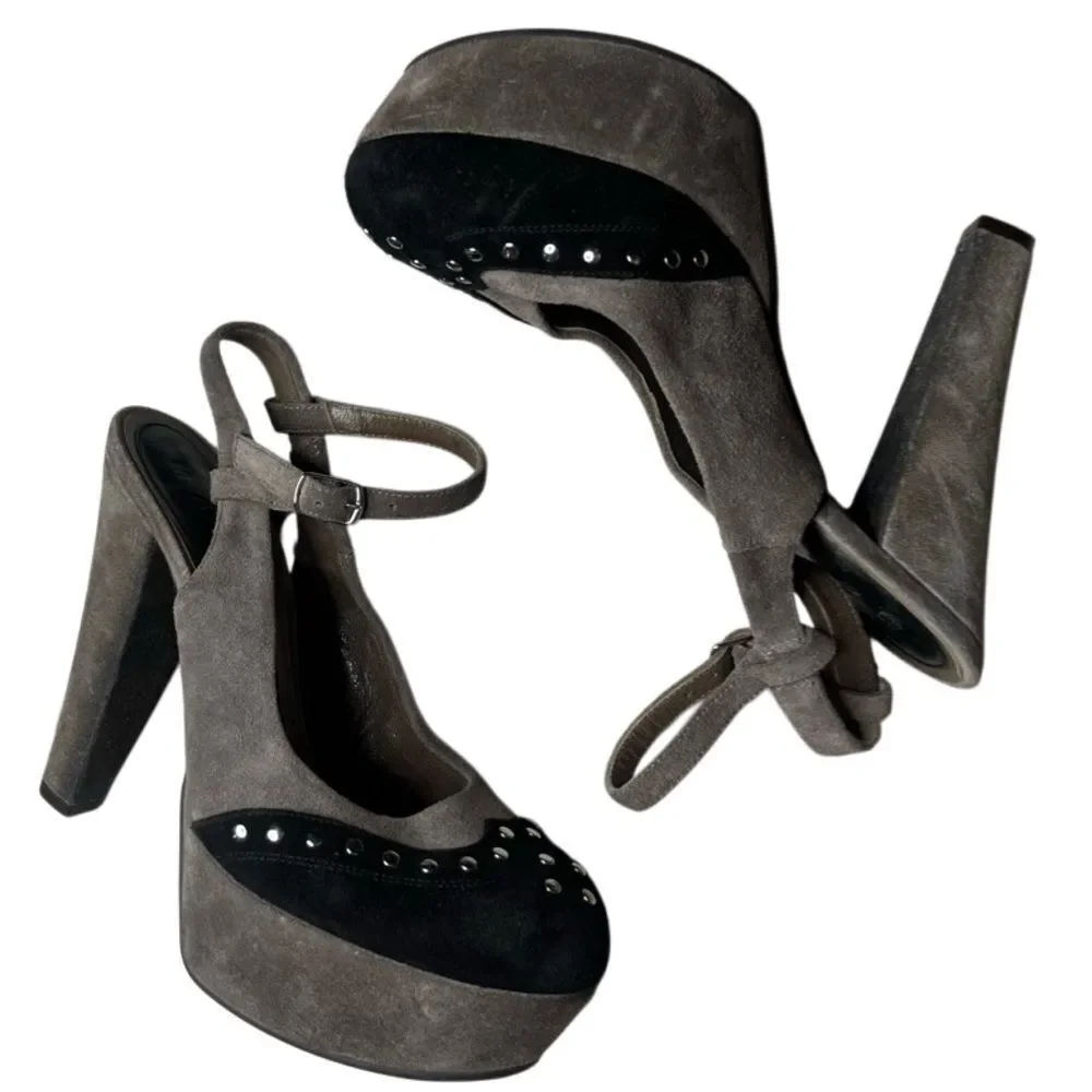 Marni Elegant Gray Platform Heels Size 8